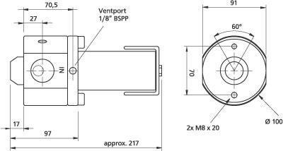 德國(guó)Drukon公司D6系列中高流量減壓閥尺寸圖